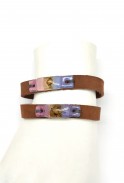 Skinny Glass & Suede Bracelet